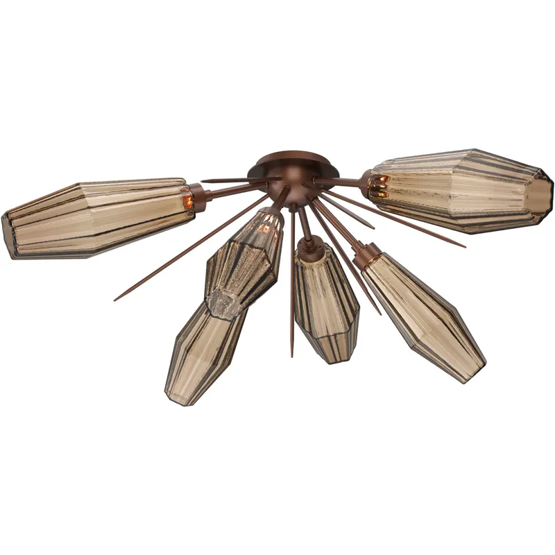 Aalto LED 40.3 inch Burnished Bronze Flush Mount Ceiling Light in 3000K LED