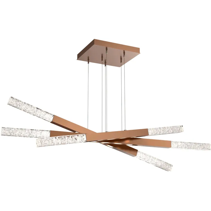 Axis LED 61.3 inch Novel Brass Linear Chandelier Ceiling Light, Moda