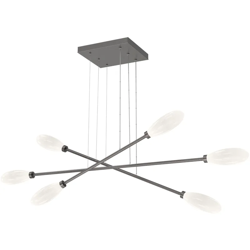 Fiori LED Graphite Linear Multi-Pendant Ceiling Light, Triple Moda