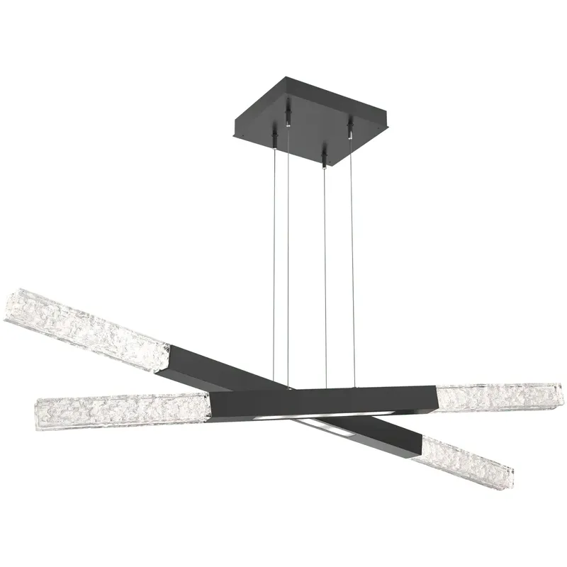 Axis LED 47.9 inch Matte Black Linear Chandelier Ceiling Light, Moda