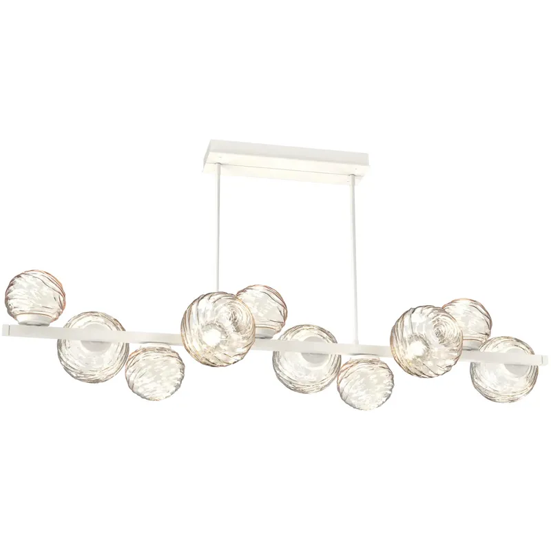 Gaia LED 58.7 inch Salt White Chandelier Ceiling Light, Twisted Branch