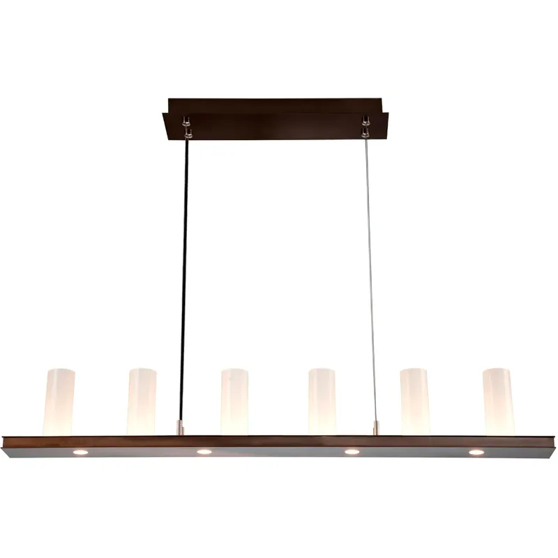 Carlyle Corona LED 44 inch Metallic Beige Silver Linear Chandelier Ceiling Light