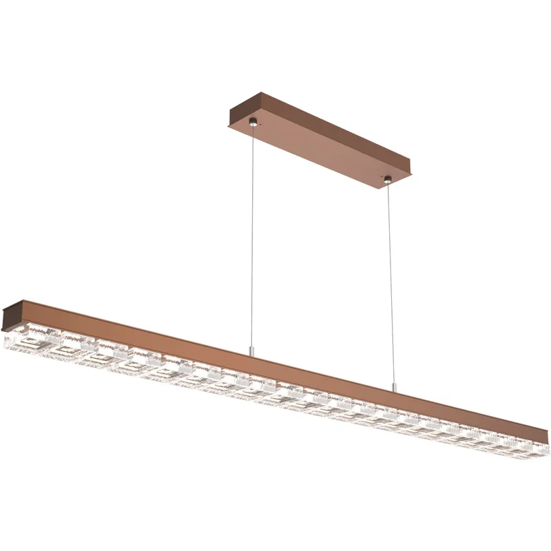 Tessera LED Burnished Bronze Linear Pendant Ceiling Light in PavT Cast