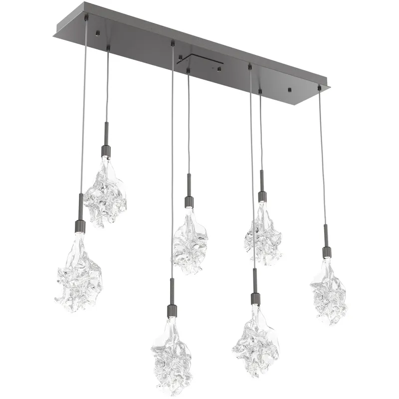 Blossom LED 45.6 inch Graphite Linear Pendant Ceiling Light in 3000K LED, Multi-Port