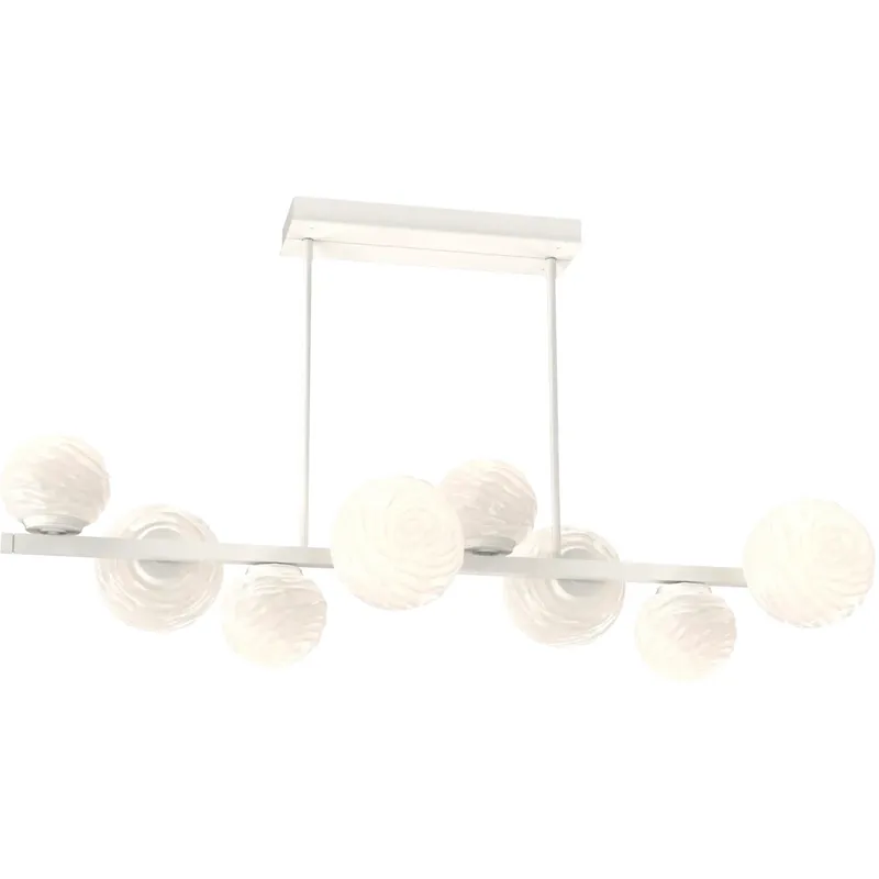 Gaia LED 51.2 inch Salt White Chandelier Ceiling Light, Twisted Branch