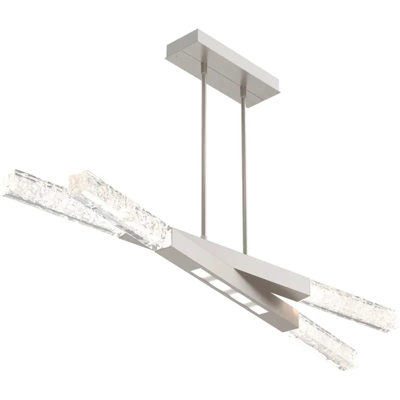 Axis LED 50.56 inch Metallic Beige Silver Linear Chandelier Ceiling Light