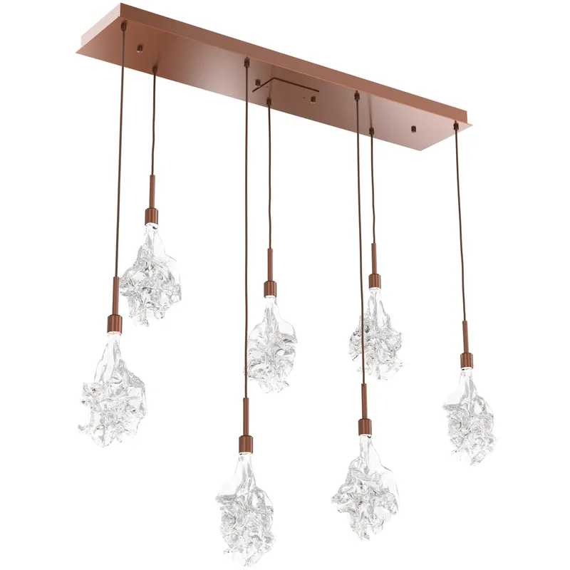 Blossom LED 45.6 inch Burnished Bronze Linear Pendant Ceiling Light in 3000K LED, Multi-Port