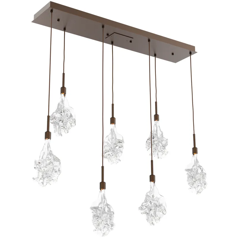 Blossom LED 45.6 inch Flat Bronze Linear Pendant Ceiling Light in 3000K LED, Multi-Port