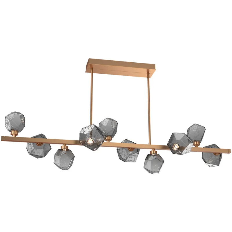 Gem LED 58 inch Salt White Chandelier Ceiling Light, Twisted Branch