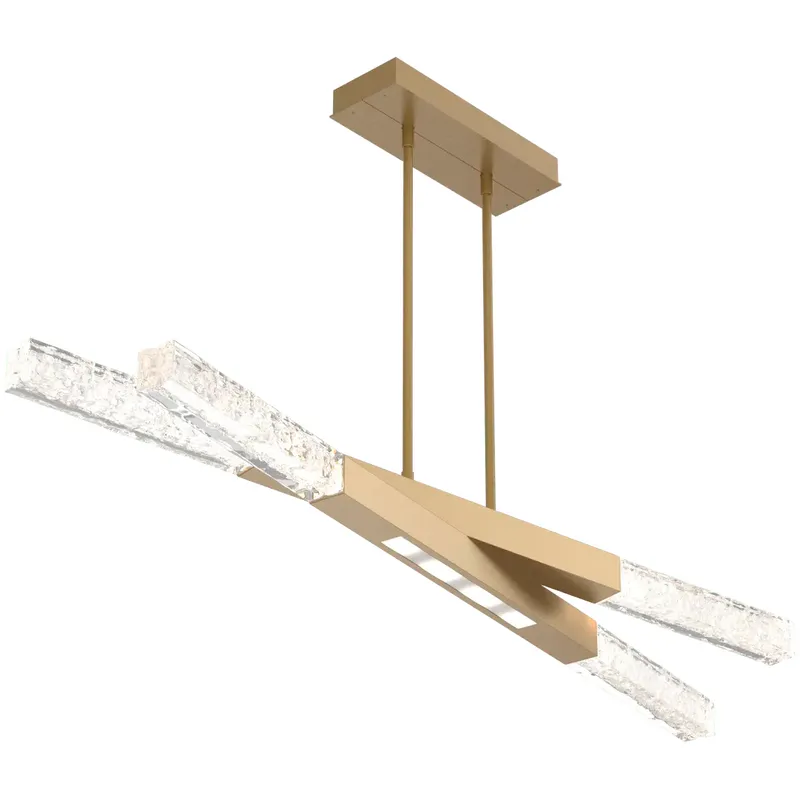Axis LED 50.56 inch Gilded Brass Linear Chandelier Ceiling Light