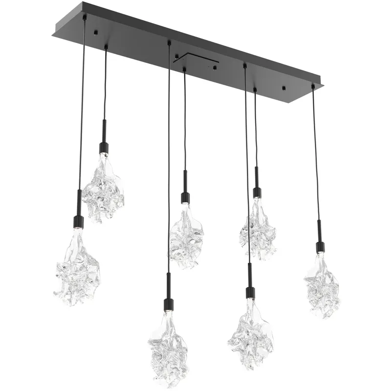 Blossom LED 45.6 inch Matte Black Linear Pendant Ceiling Light in 3000K LED, Multi-Port