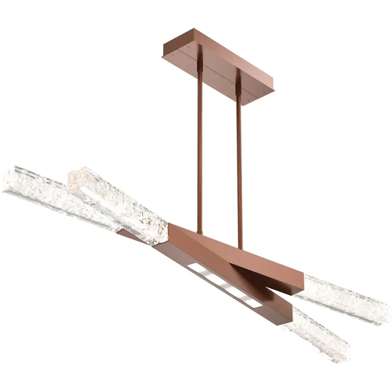 Axis LED 50.56 inch Burnished Bronze Linear Chandelier Ceiling Light