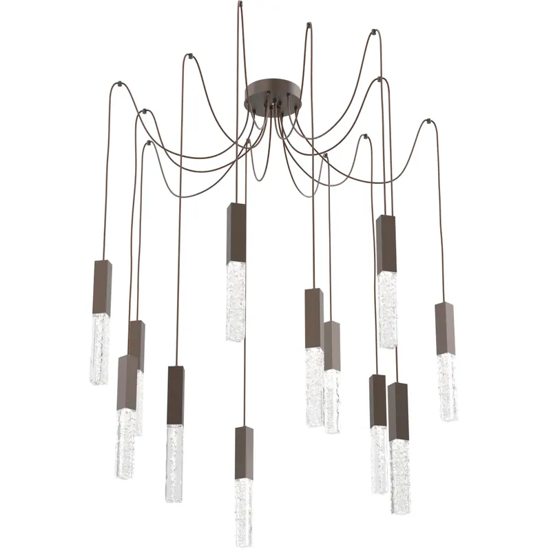 Axis LED 11 inch Flat Bronze Swag Multi-Pendant Ceiling Light