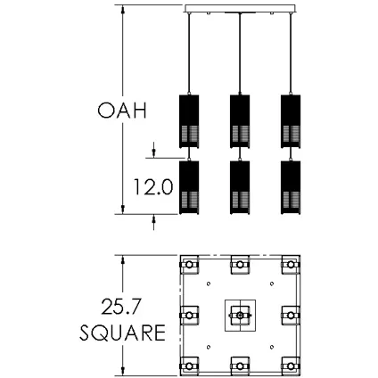 Downtown Mesh 9 Light Burnished Bronze Multi-Pendant Ceiling Light in E26 Incandescent, Frosted