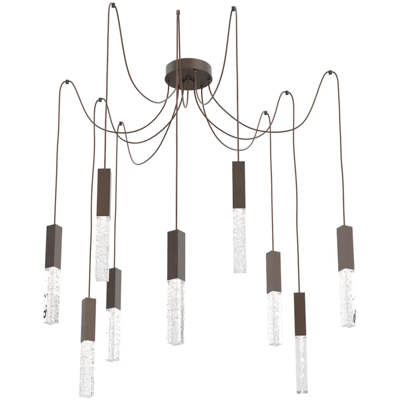 Axis LED 11 inch Flat Bronze Swag Multi-Pendant Ceiling Light