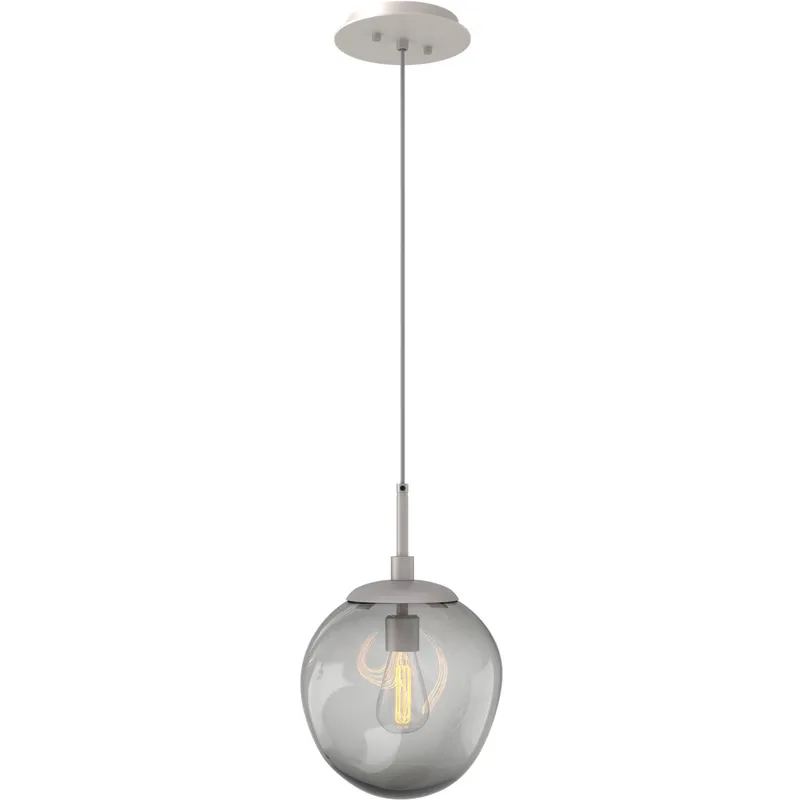 Aster Incandescent 1 Light 10 inch Beige Silver Pendant Ceiling Light in Metallic Beige Silver, Smoke Aster