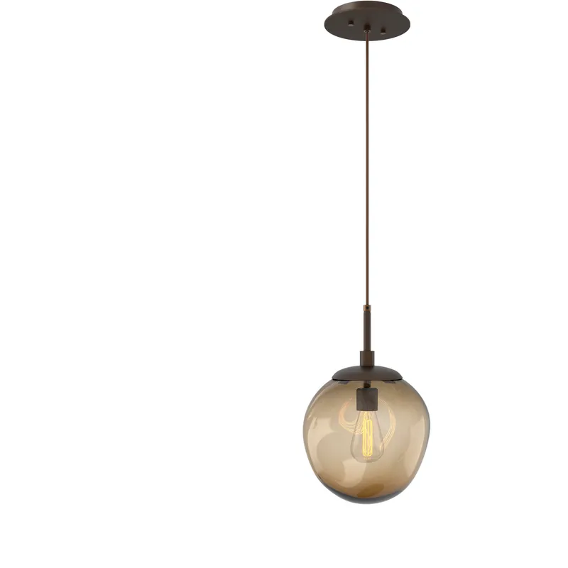 Aster Incandescent 1 Light 10 inch Flat Bronze Pendant Ceiling Light in Bronze Aster