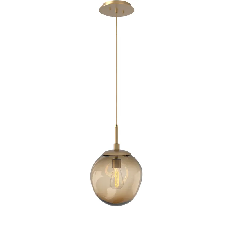 Aster Incandescent 1 Light 10 inch Gilded Brass Pendant Ceiling Light in Bronze Aster