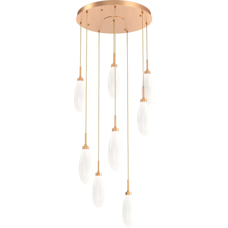 Fiori LED Novel Brass Multi-Port Ceiling Light, Chandelier