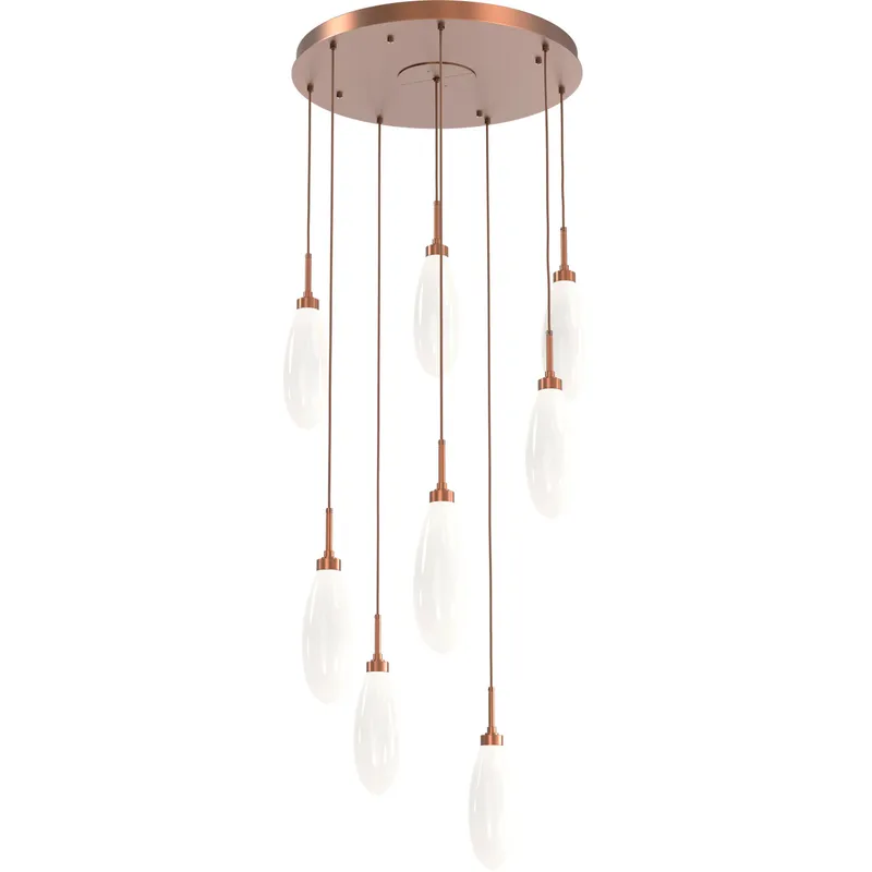 Fiori LED Burnished Bronze Multi-Port Ceiling Light, Chandelier