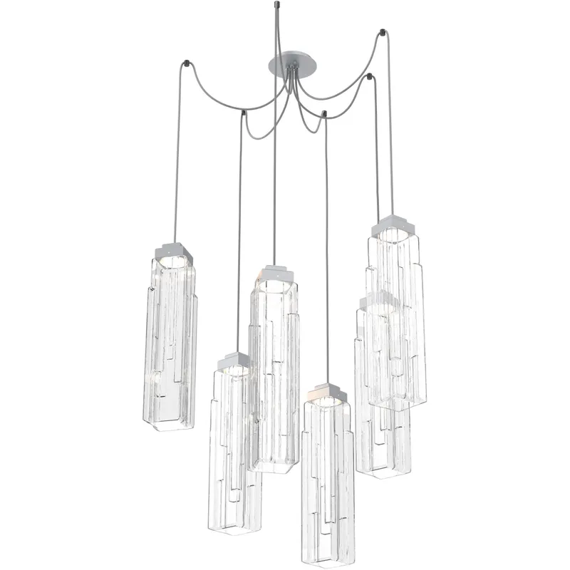 Ledgestone LED 13.5 inch Classic Silver Swag Multi-Pendant Ceiling Light in 2700K LED