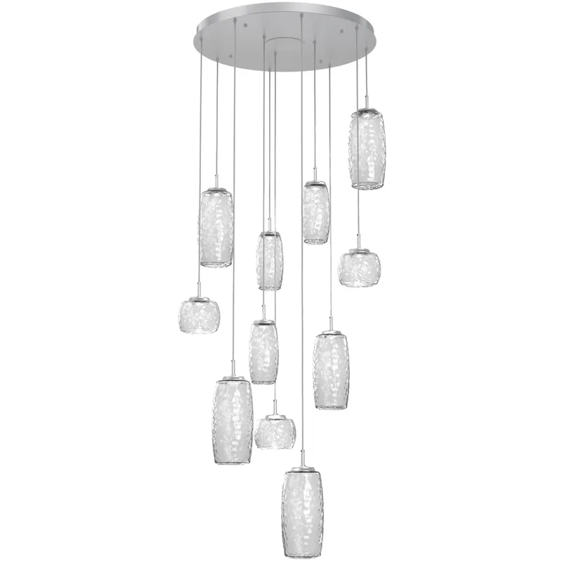 Vessel LED Classic Silver Multi-Pendant Ceiling Light in Clear, 2700K LED