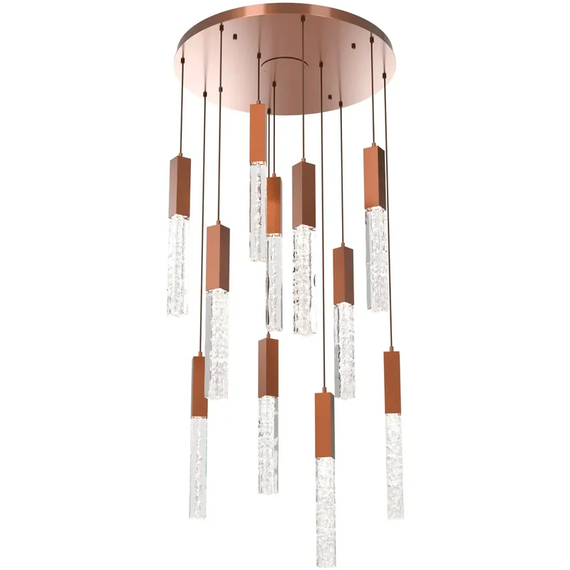 Axis LED 30 inch Burnished Bronze Multi-Pendant Ceiling Light