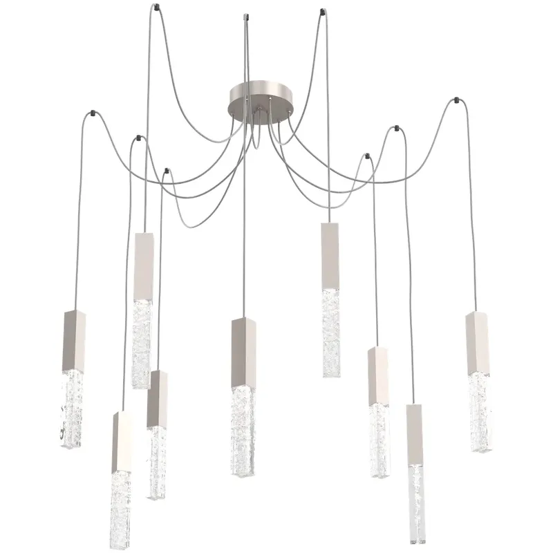 Axis LED 11 inch Metallic Beige Silver Swag Multi-Pendant Ceiling Light