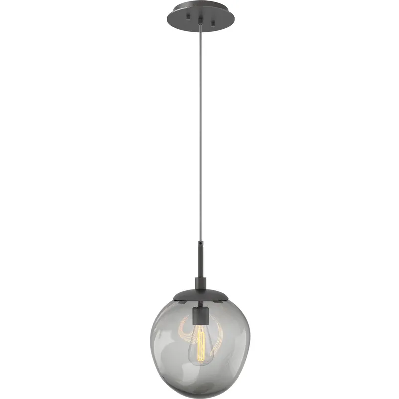 Aster Incandescent 1 Light 10 inch Graphite Pendant Ceiling Light in Smoke Aster