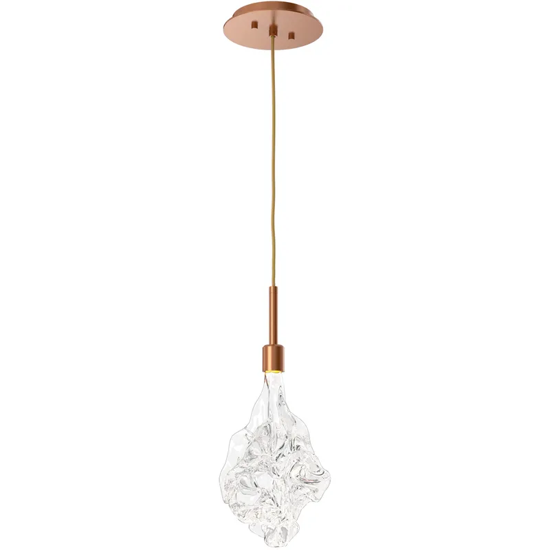 Blossom LED 6 inch Novel Brass Pendant Ceiling Light in 3000K LED, Single