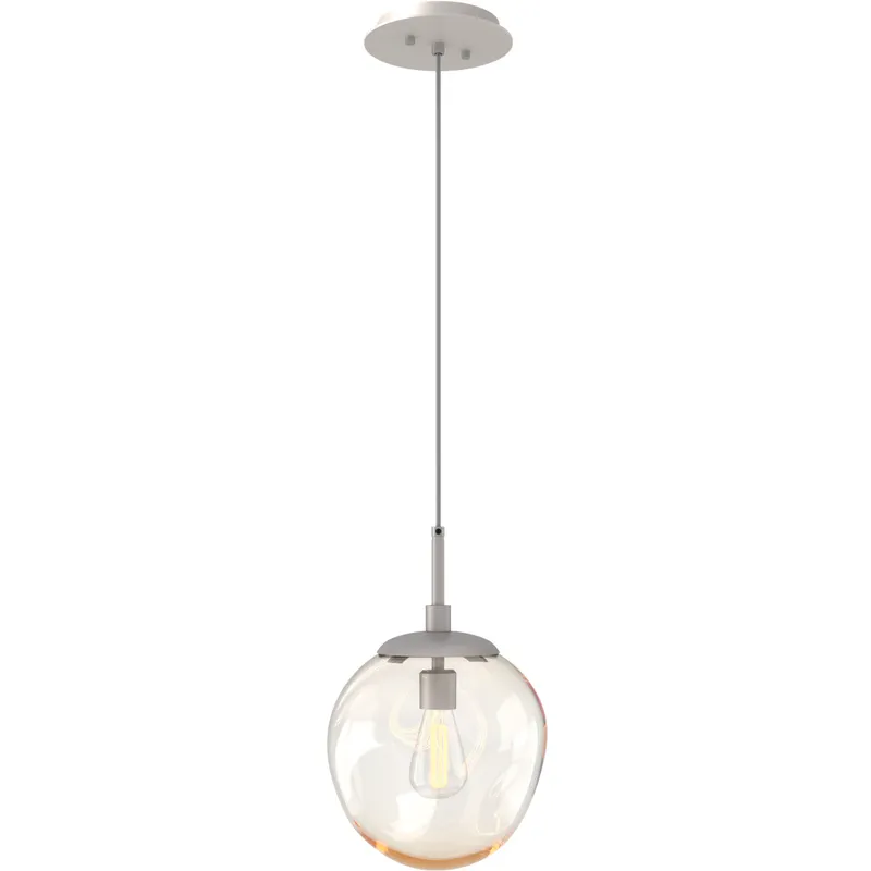 Aster Incandescent 1 Light 10 inch Beige Silver Pendant Ceiling Light in Metallic Beige Silver, Amber Aster