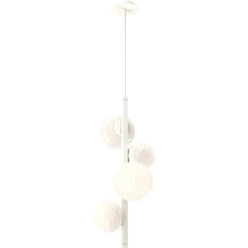 Gaia LED 16.6 inch Salt White Chandelier Ceiling Light, Twisted Vine