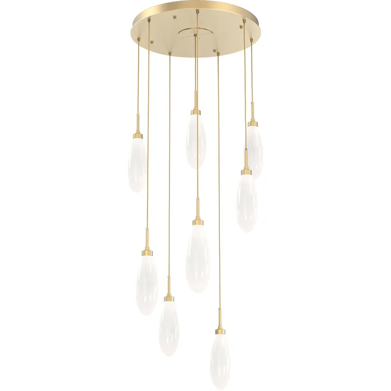 Fiori LED Gilded Brass Multi-Port Ceiling Light, Chandelier