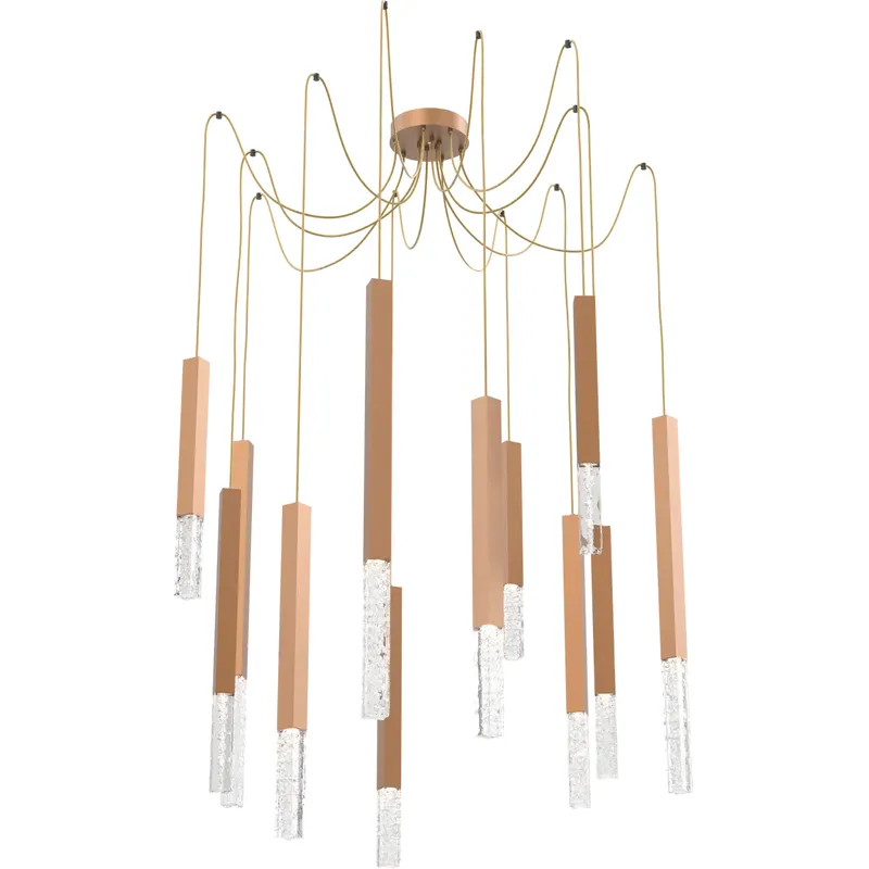 Axis XL LED 11 inch Novel Brass Swag Multi-Pendant Ceiling Light