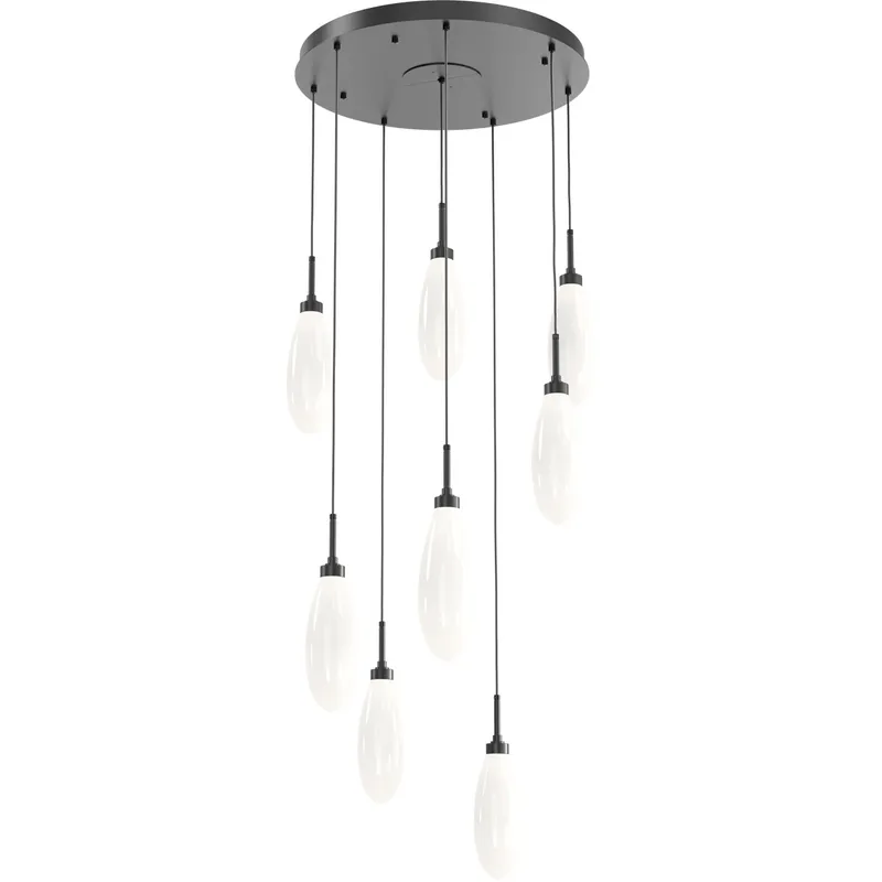 Fiori LED Matte Black Multi-Port Ceiling Light, Chandelier