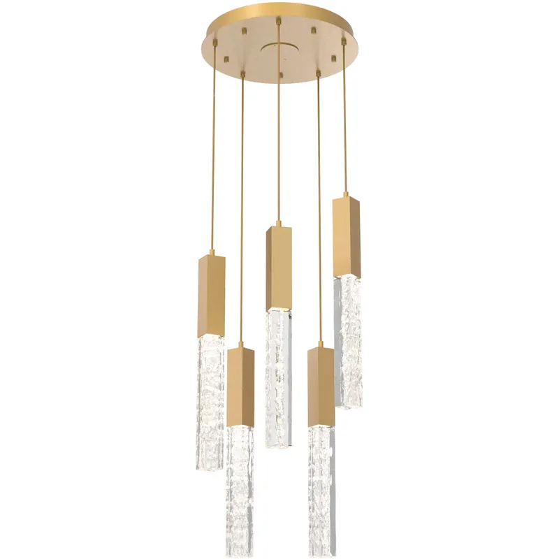 Axis LED 16.5 inch Gilded Brass Multi-Pendant Ceiling Light
