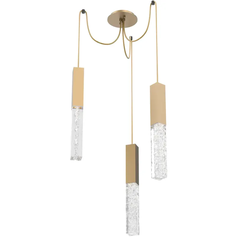 Axis LED 11 inch Gilded Brass Swag Multi-Pendant Ceiling Light