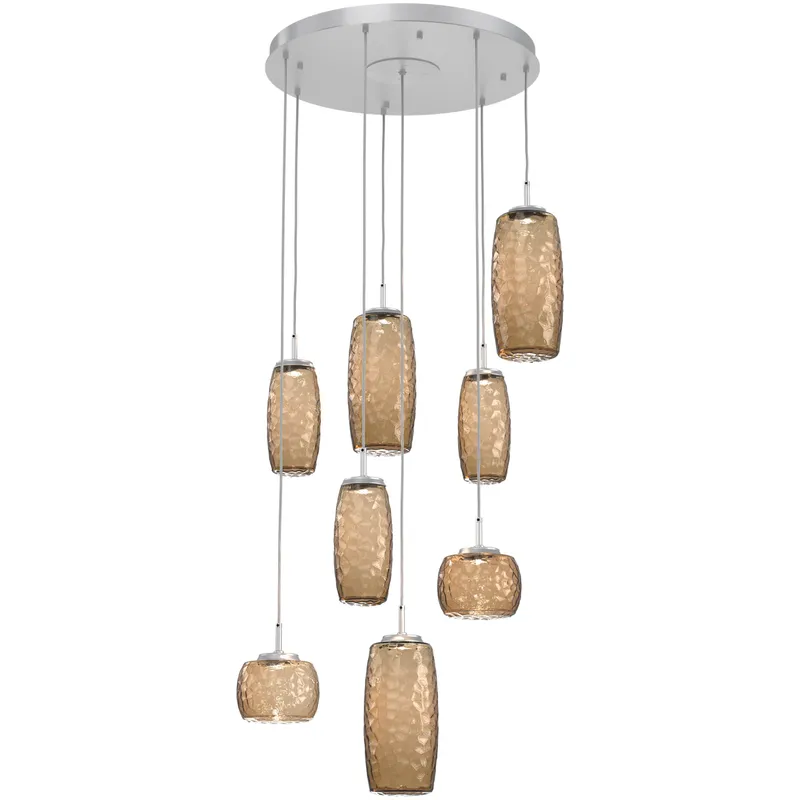 Vessel LED Classic Silver Multi-Pendant Ceiling Light in Bronze, 2700K LED