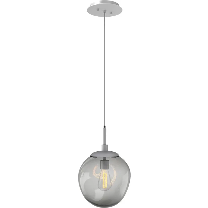 Aster Incandescent 1 Light 10 inch Classic Silver Pendant Ceiling Light in Smoke Aster