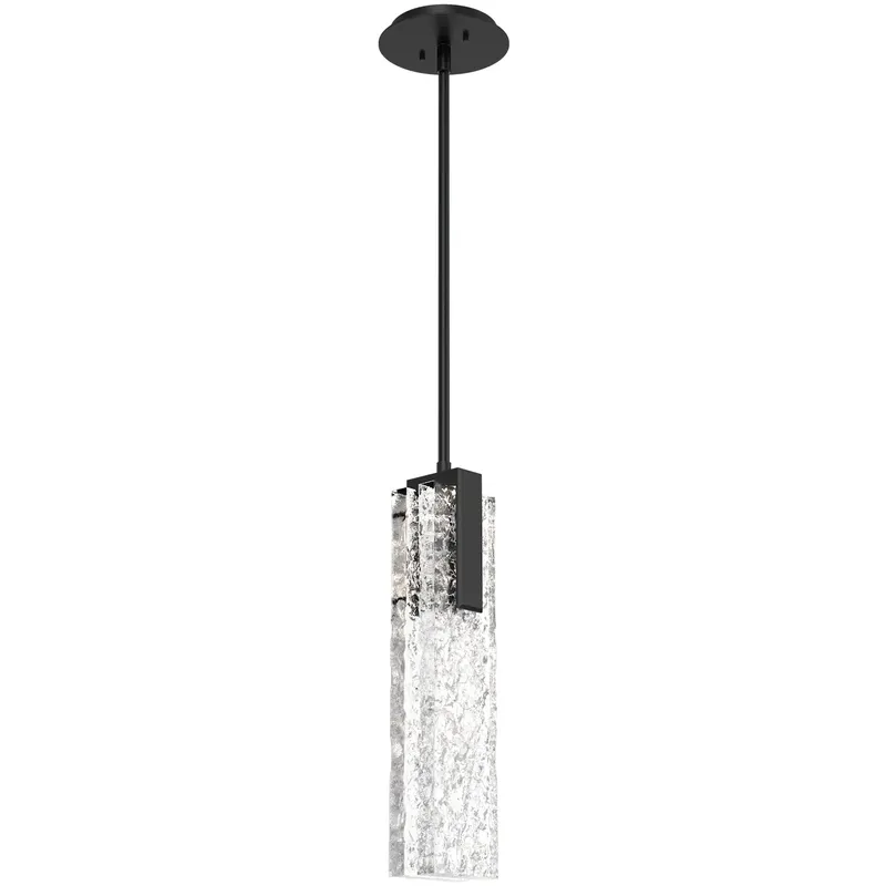Glacier LED 4 inch Matte Black Pendant Ceiling Light