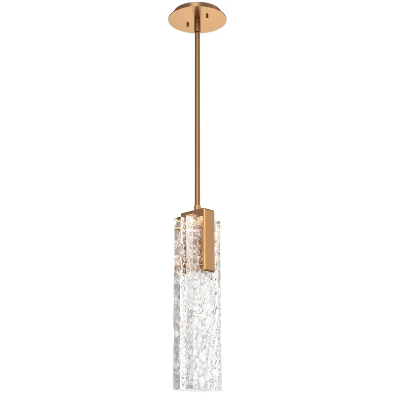 Glacier LED 4 inch Novel Brass Pendant Ceiling Light