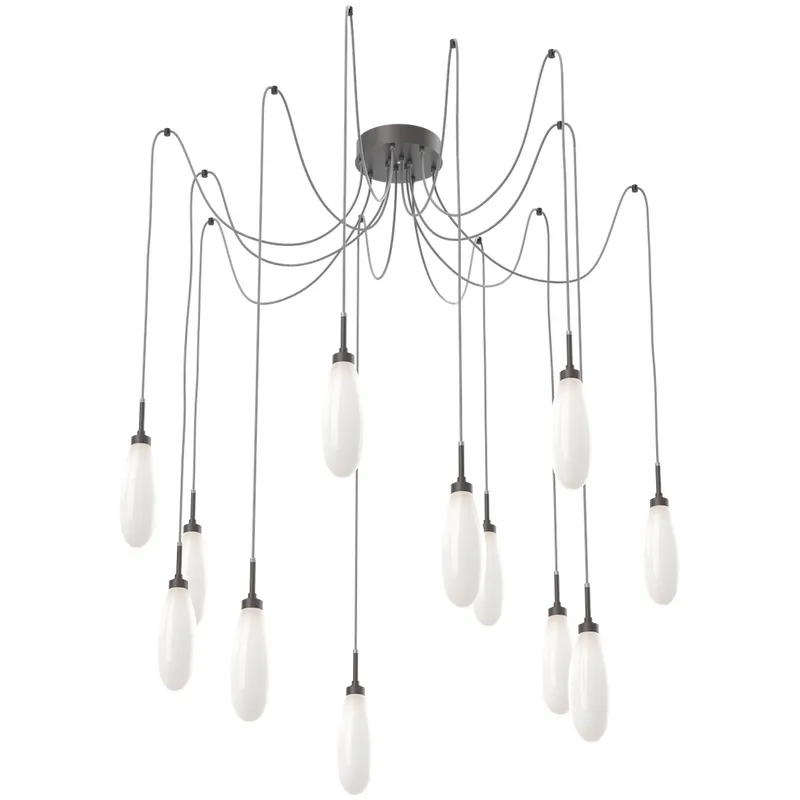 Fiori LED 9 inch Graphite Swag Multi-Pendant Ceiling Light