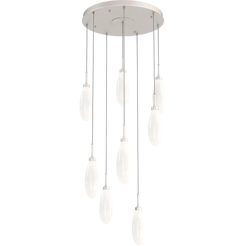 Fiori LED Metallic Beige Silver Multi-Port Ceiling Light, Chandelier