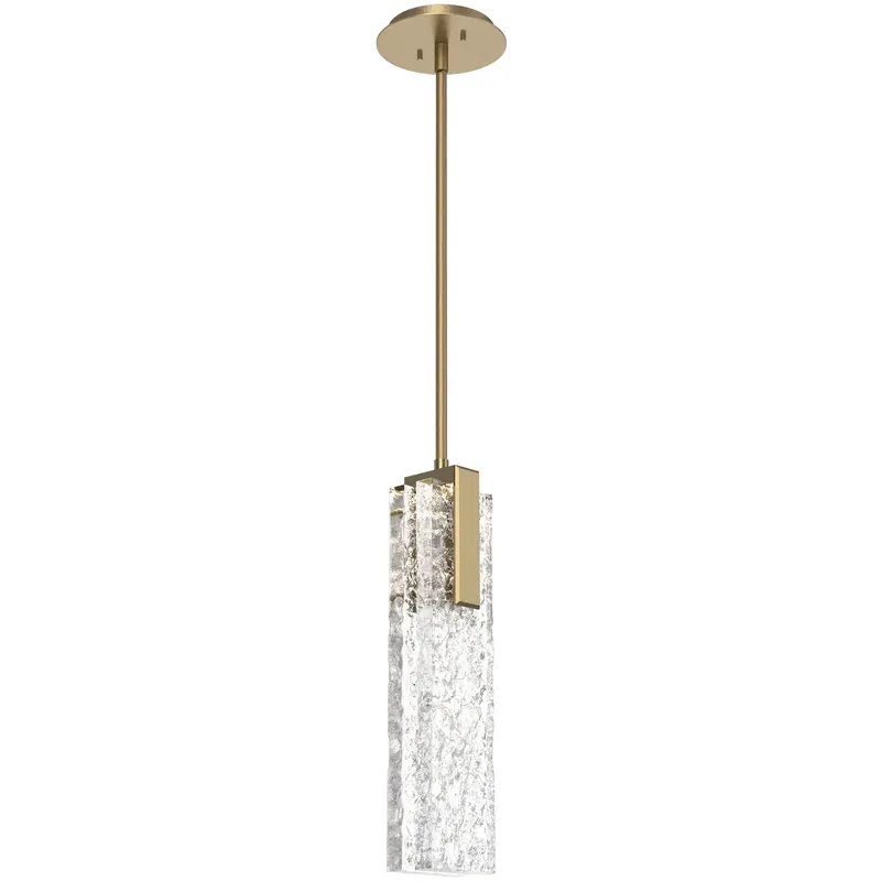 Glacier LED 4 inch Gilded Brass Pendant Ceiling Light