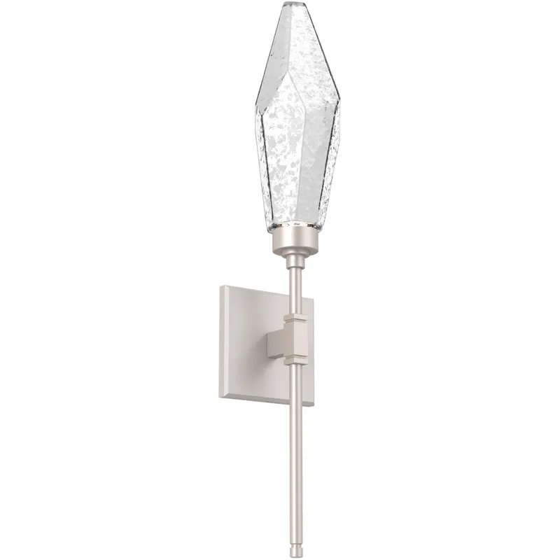 Rock Crystal LED 4.5 inch Beige Silver ADA Indoor Sconce Wall Light, Belvedere