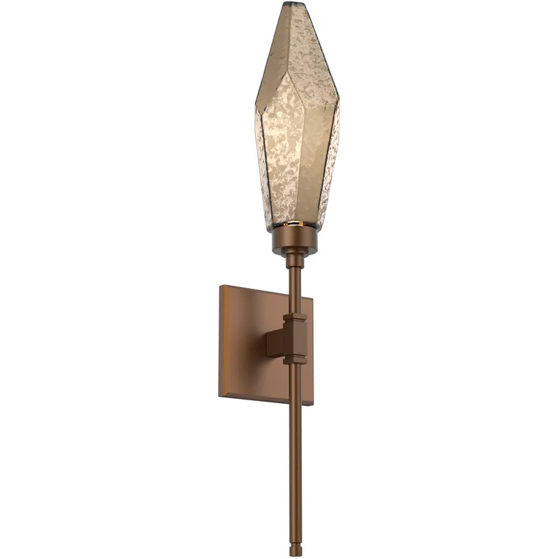 Rock Crystal LED 4.5 inch Flat Bronze ADA Indoor Sconce Wall Light, Belvedere