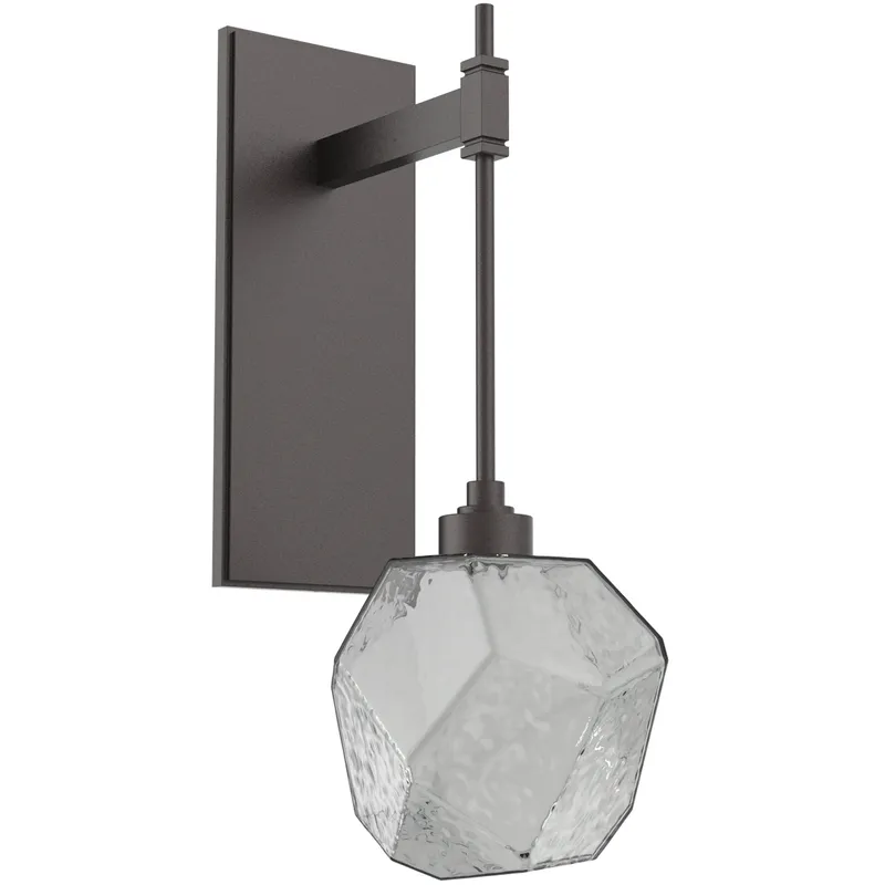 Gem LED 6.3 inch Graphite Indoor Sconce Wall Light in 3000K LED, Smoke, Tempo