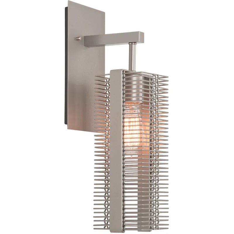 Downtown Mesh 1 Light 5 inch Gilded Brass Indoor Sconce Wall Light in Exposed Bulb