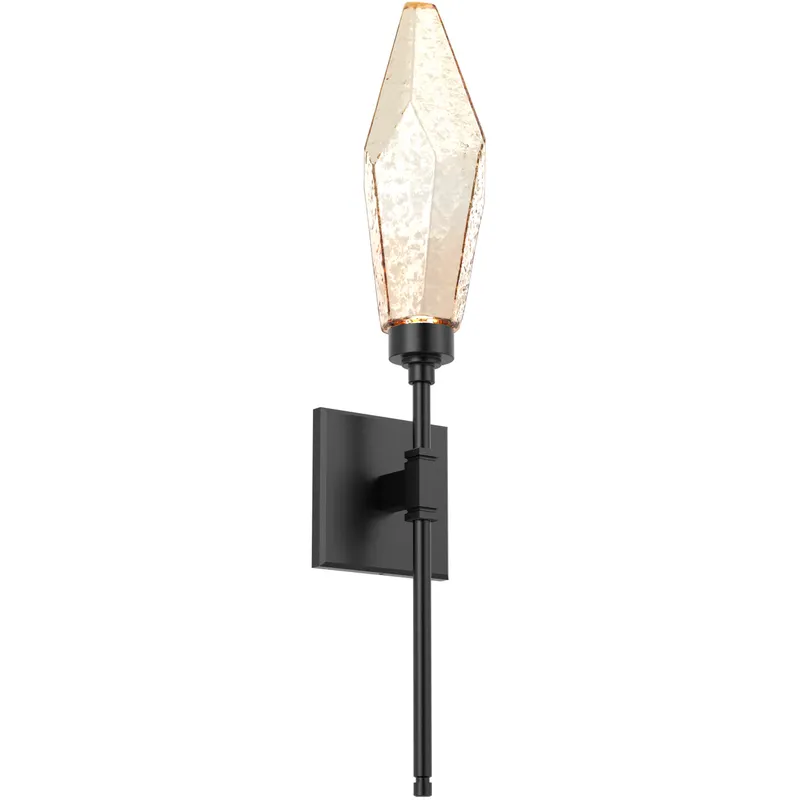 Rock Crystal LED 4.5 inch Matte Black ADA Indoor Sconce Wall Light, Belvedere