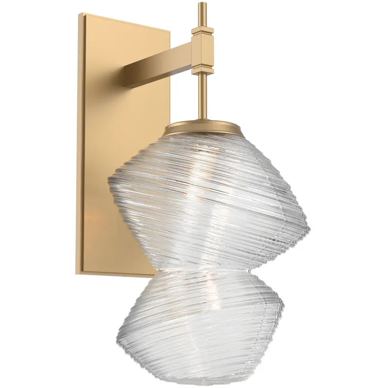 Mesa LED Gilded Brass Indoor Sconce Wall Light